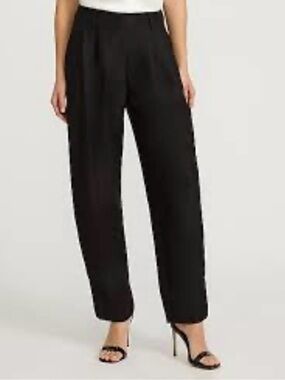 Express Wide-Leg High-Rise Black Trousers